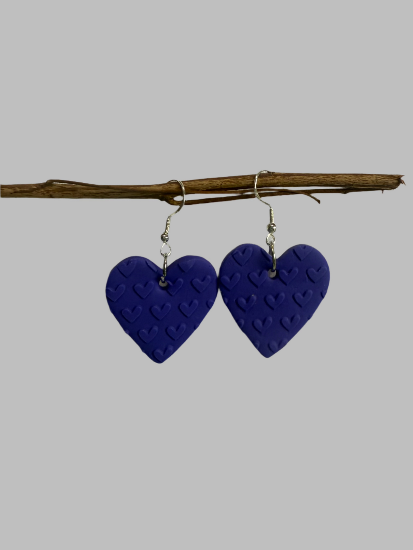 Clay Dangle Earrings. With 925 Sterling Silver Plated Hooks