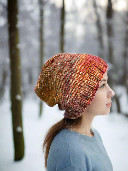 Handmade Knit Slouch Hat - Adult