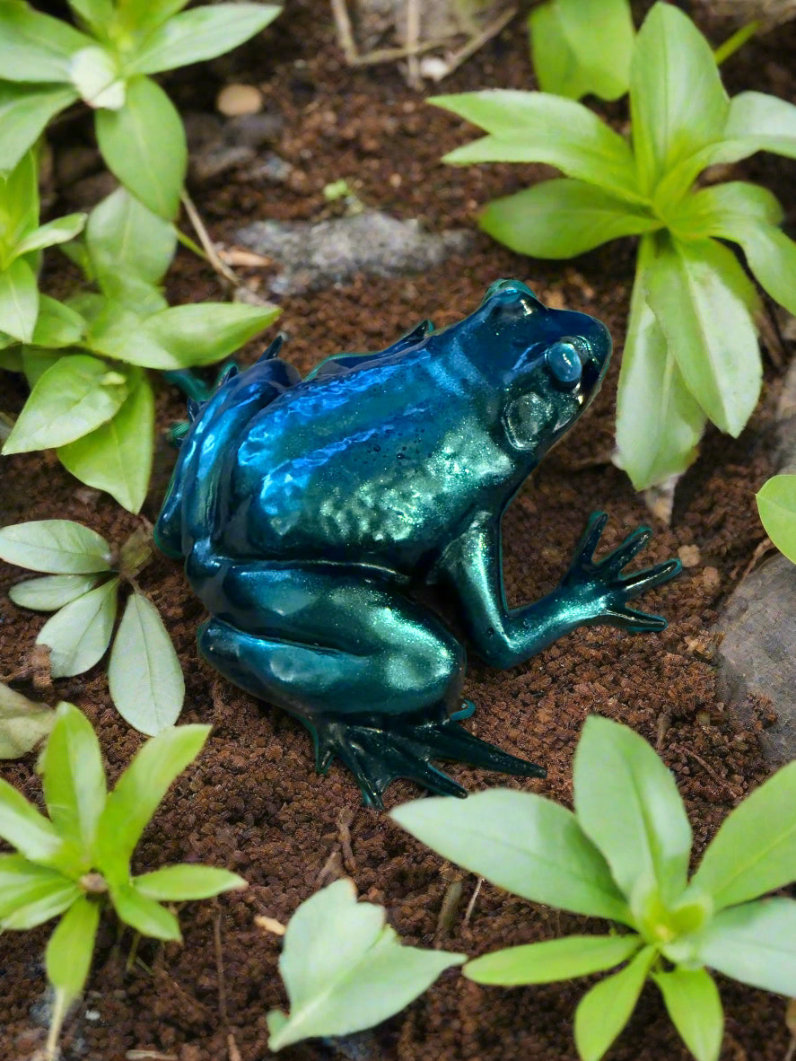 Resin Art Matalic Green Frog