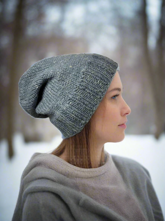 Handmade Knit Slouch Hat - Adult