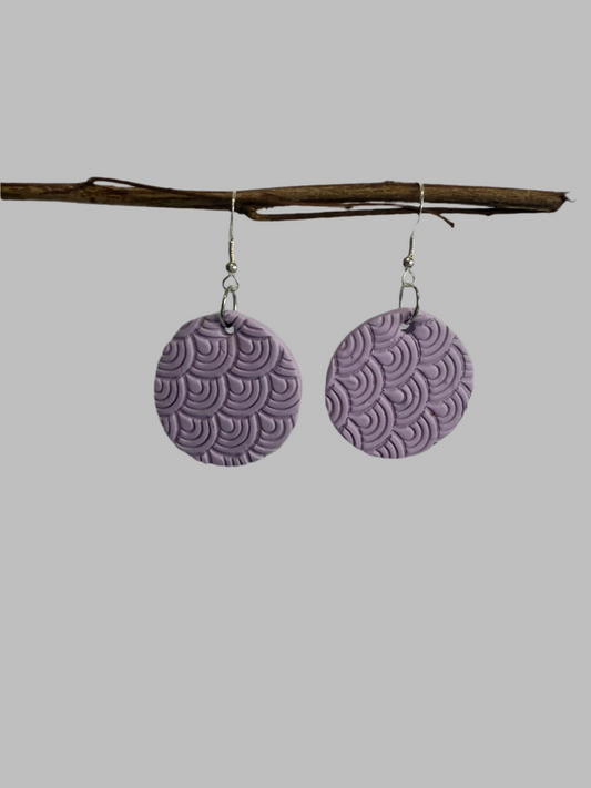 Clay Dangle Earrings. With 925 Sterling Silver Plated Hooks