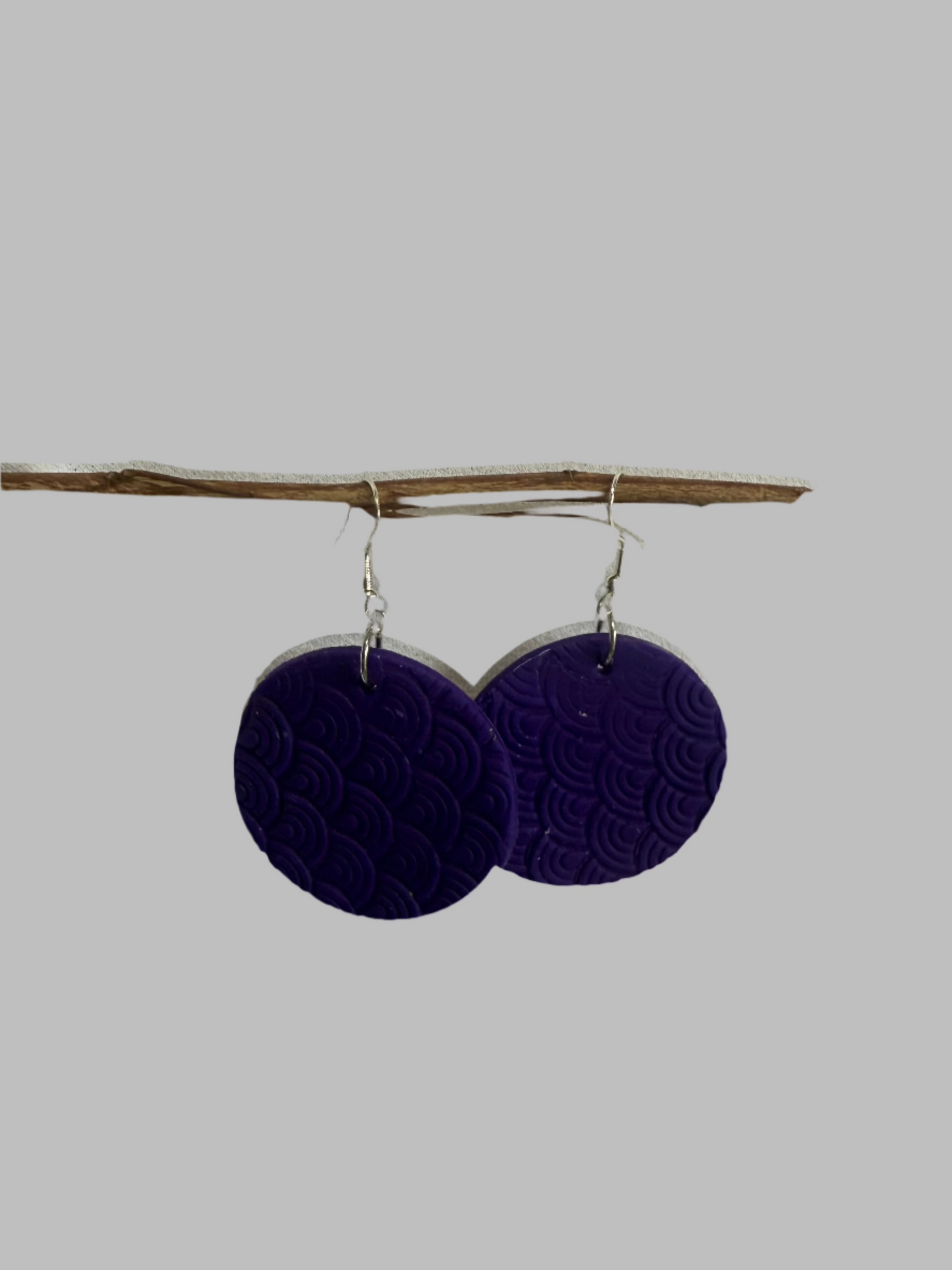 Clay Dangle Earrings. With 925 Sterling Silver Plated Hooks
