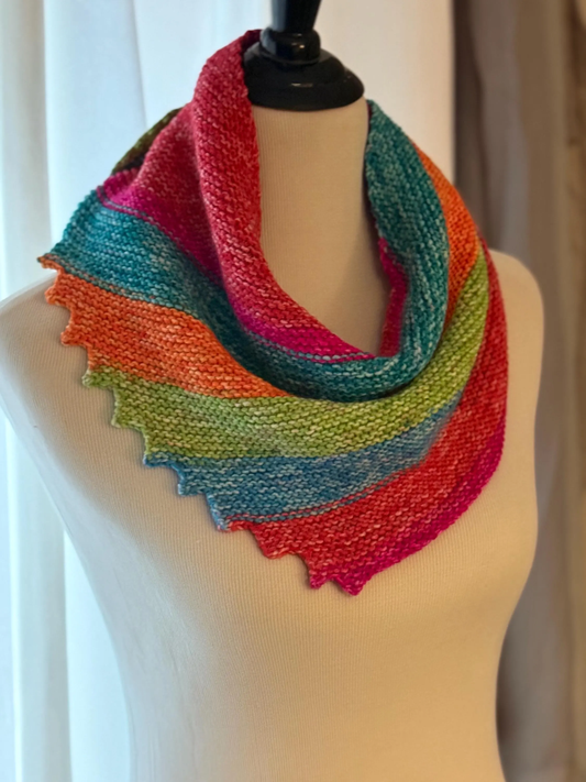 Hand made knitted shawl/wrap